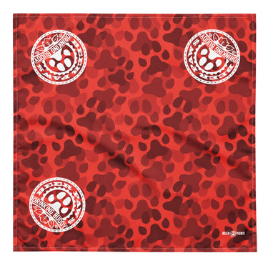 Drinking Buddy Paw Print Camo Bandana